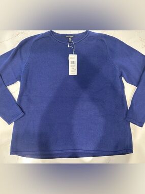 Eileen Fisher Royal Blue Crewneck Sweater size xl